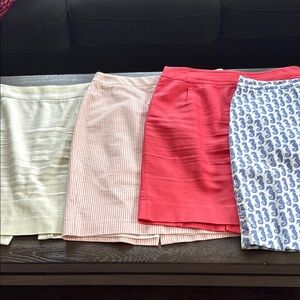 Brooks Brothers Green Ribbed Pencil Skirt Resort Casual